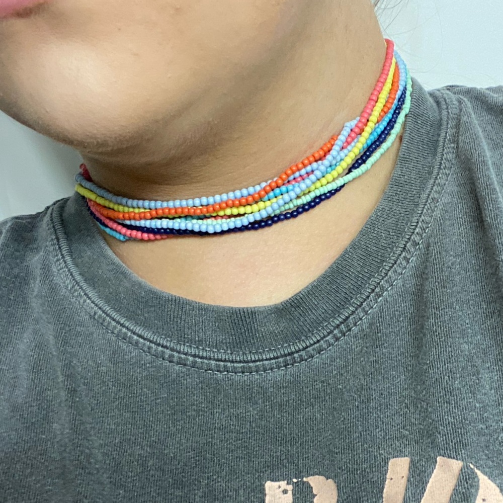 BaubleBar rainbow choker